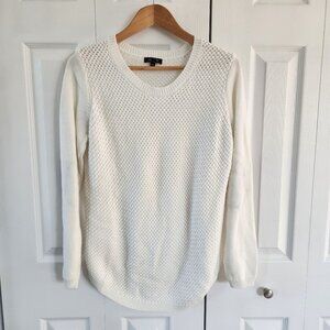 Lety & Me White Knit Long Sleeve Sweater